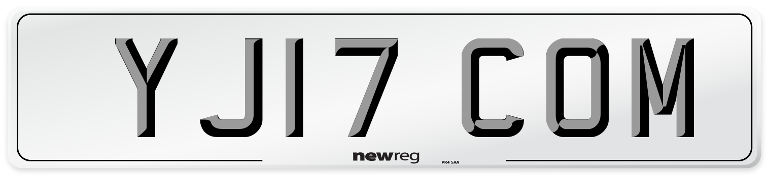 YJ17 COM Number Plate from New Reg